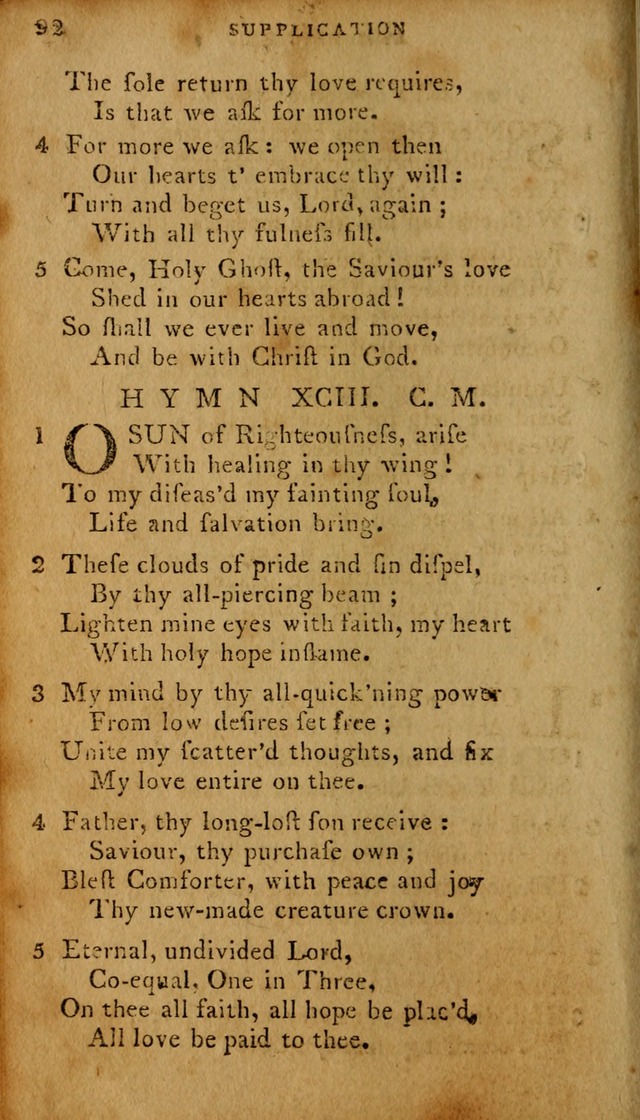 The Methodist Pocket Hymn-book, revised and improved: designed as a constant companion for the pious, of all denominations (30th ed.) page 92