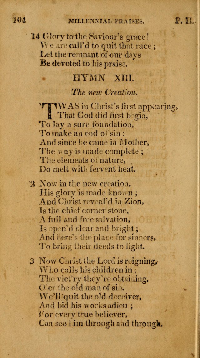 Millennial Praises: containing a collection of gospel hymns, in four parts; adapted to the day of Christ