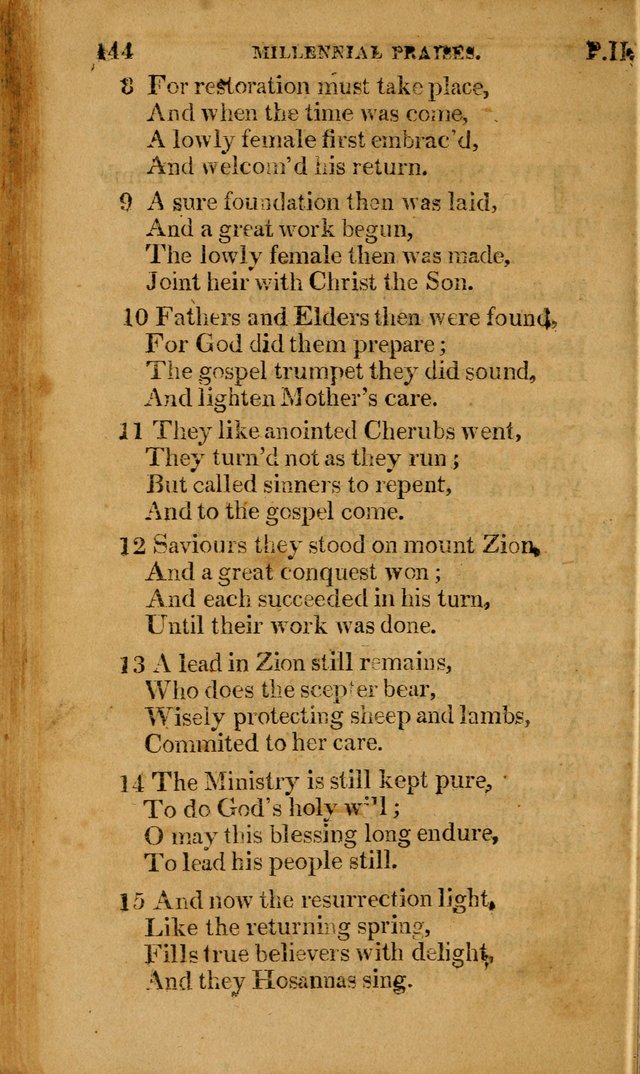 Millennial Praises: containing a collection of gospel hymns, in four parts; adapted to the day of Christ