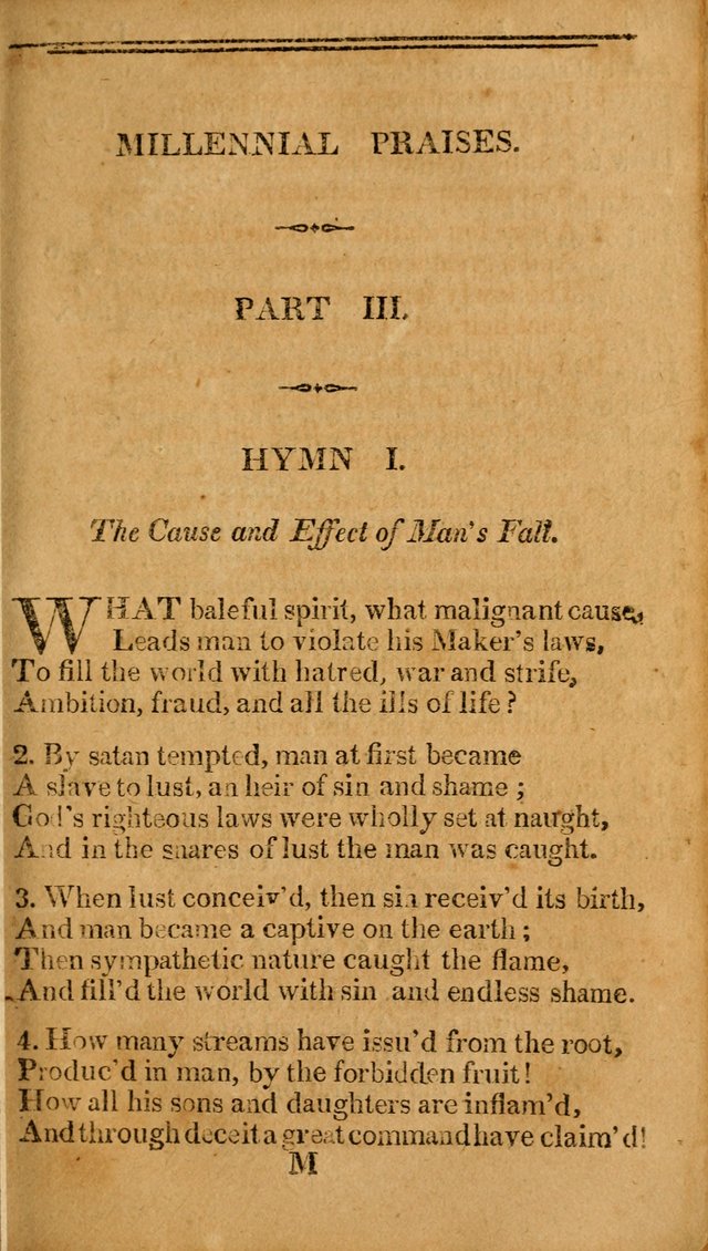 Millennial Praises: containing a collection of gospel hymns, in four parts; adapted to the day of Christ