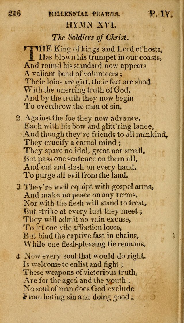 Millennial Praises: containing a collection of gospel hymns, in four parts; adapted to the day of Christ