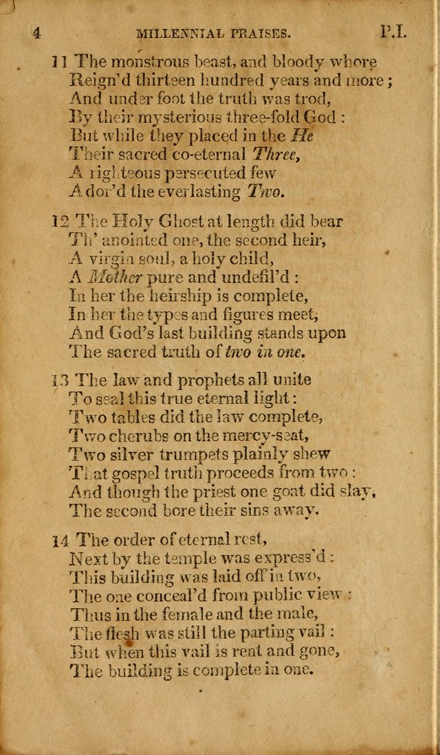 Millennial Praises: containing a collection of gospel hymns, in four parts; adapted to the day of Christ