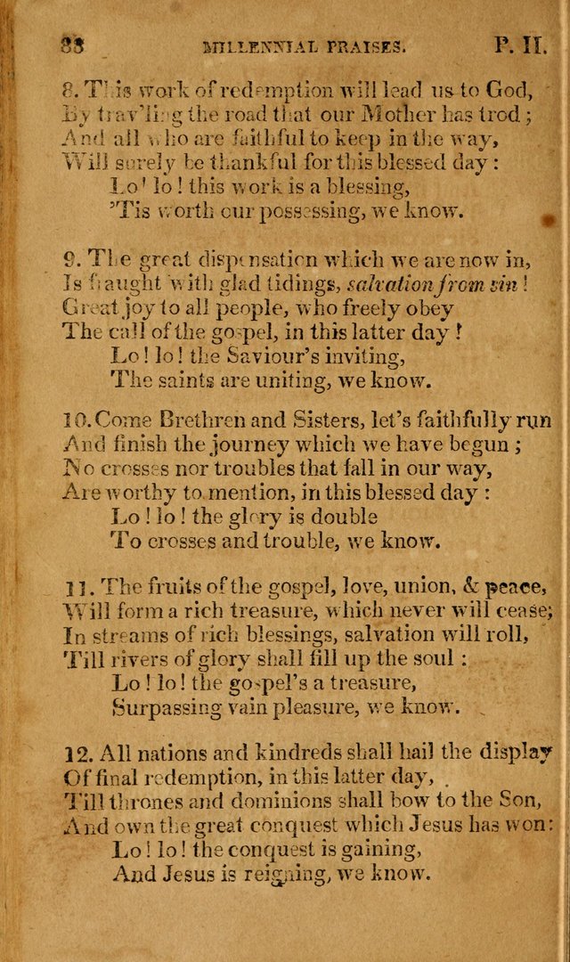 Millennial Praises: containing a collection of gospel hymns, in four parts; adapted to the day of Christ