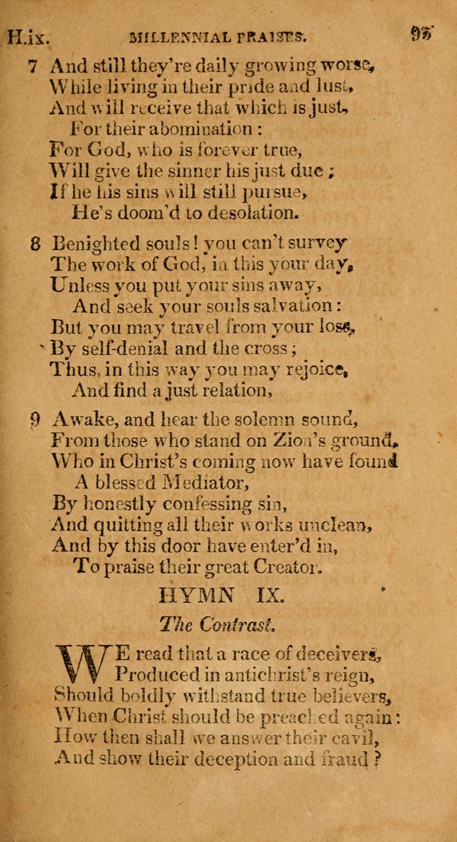 Millennial Praises: containing a collection of gospel hymns, in four parts; adapted to the day of Christ