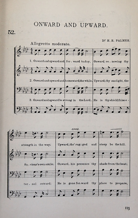 Manly Praise: A Collection of Solos, Quartets, and Choruses, for the Evangelistic Meetings, etc. page 113