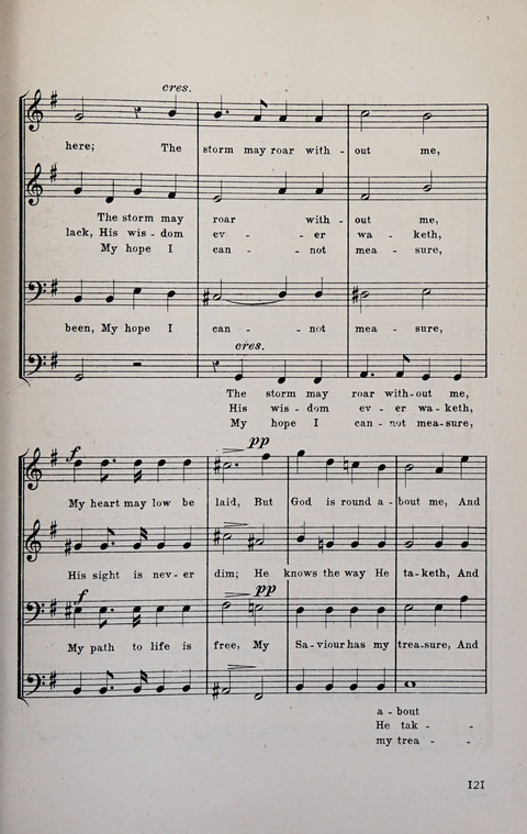 Manly Praise: A Collection of Solos, Quartets, and Choruses, for the Evangelistic Meetings, etc. page 121