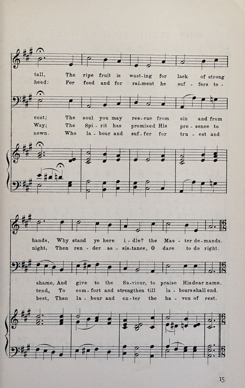 Manly Praise: A Collection of Solos, Quartets, and Choruses, for the Evangelistic Meetings, etc. page 15