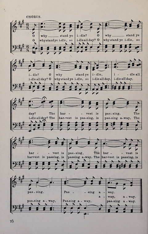 Manly Praise: A Collection of Solos, Quartets, and Choruses, for the Evangelistic Meetings, etc. page 16