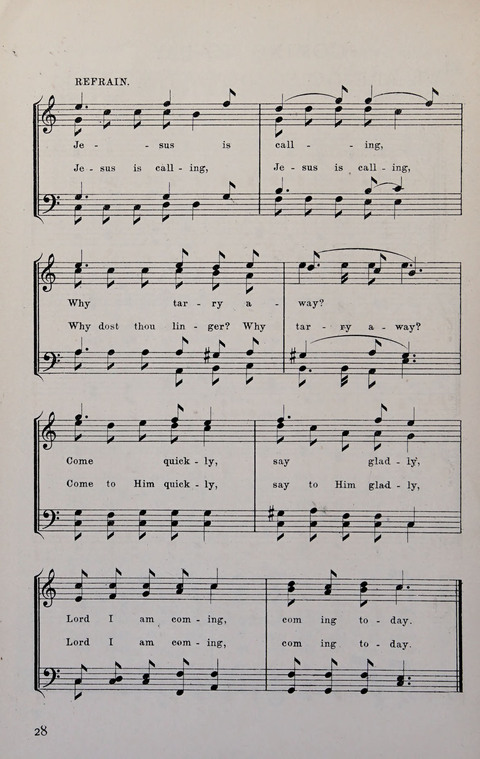 Manly Praise: A Collection of Solos, Quartets, and Choruses, for the Evangelistic Meetings, etc. page 28