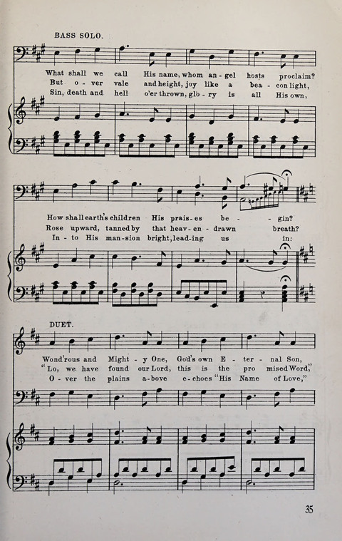 Manly Praise: A Collection of Solos, Quartets, and Choruses, for the Evangelistic Meetings, etc. page 35