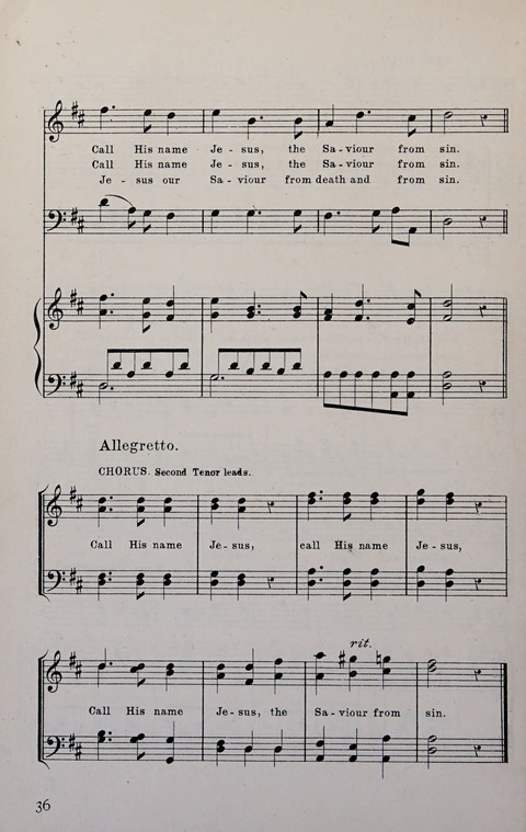 Manly Praise: A Collection of Solos, Quartets, and Choruses, for the Evangelistic Meetings, etc. page 36