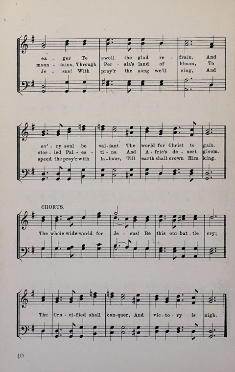 Manly Praise: A Collection of Solos, Quartets, and Choruses, for the Evangelistic Meetings, etc. page 40