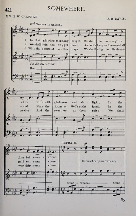 Manly Praise: A Collection of Solos, Quartets, and Choruses, for the Evangelistic Meetings, etc. page 85