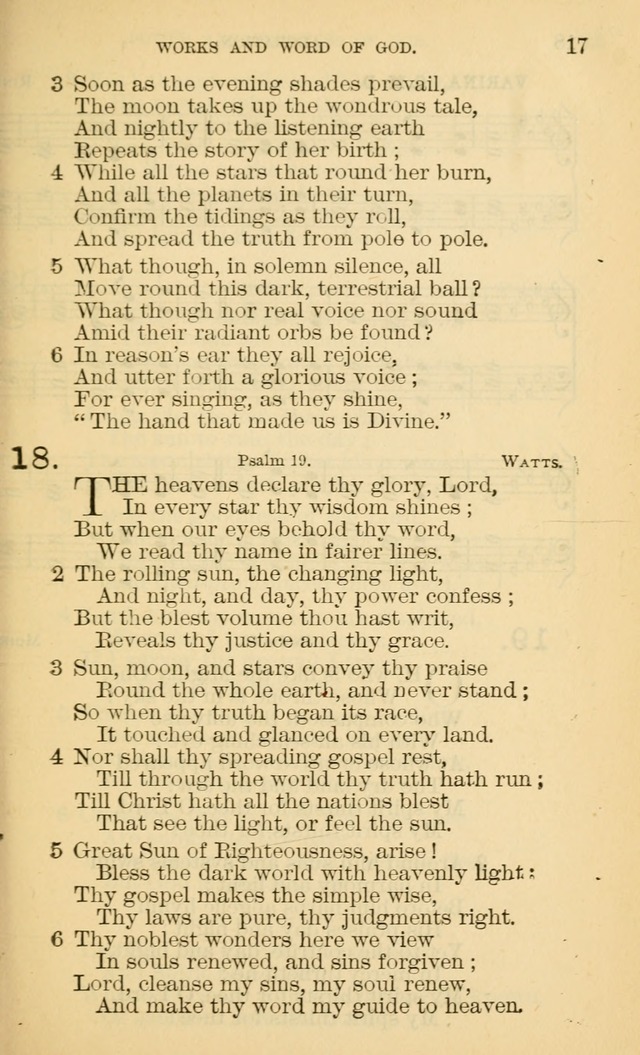 The Manual of Praise for Sabbath and Social Worship page 17