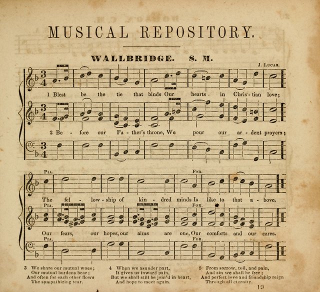 The Musical Repository.: being a collection of popular music, principally original, and adapted to the use of Sabbath-schools, and other juvenile institutions (6th ed.) page 19