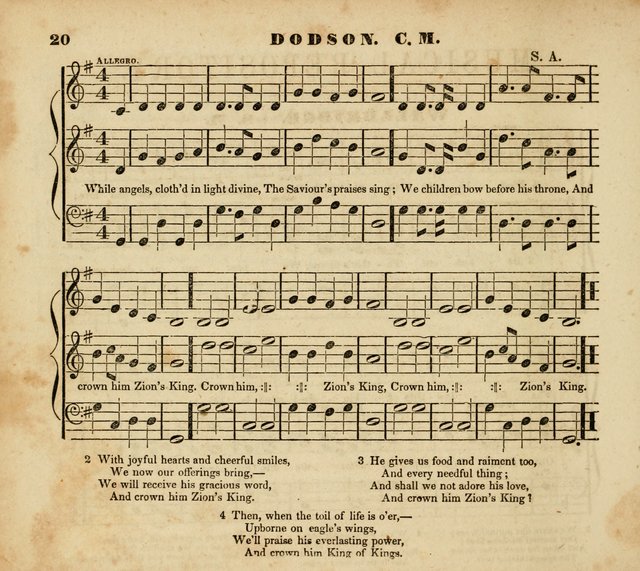 The Musical Repository.: being a collection of popular music, principally original, and adapted to the use of Sabbath-schools, and other juvenile institutions (6th ed.) page 20