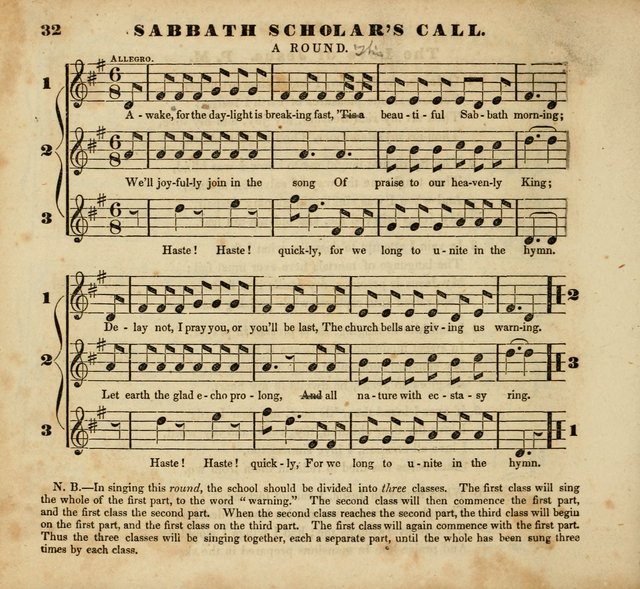 The Musical Repository.: being a collection of popular music, principally original, and adapted to the use of Sabbath-schools, and other juvenile institutions (6th ed.) page 32