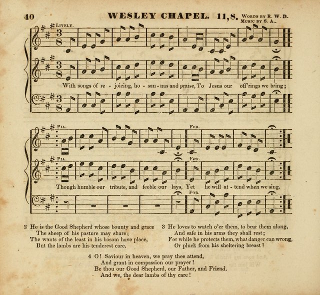 The Musical Repository.: being a collection of popular music, principally original, and adapted to the use of Sabbath-schools, and other juvenile institutions (6th ed.) page 40