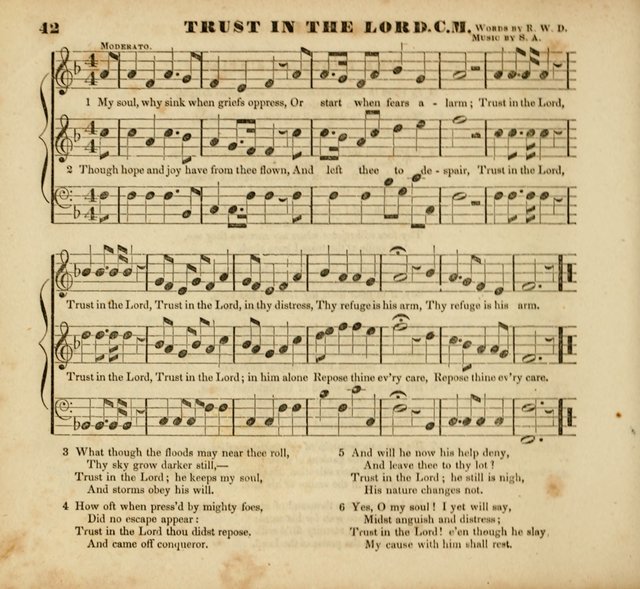 The Musical Repository.: being a collection of popular music, principally original, and adapted to the use of Sabbath-schools, and other juvenile institutions (6th ed.) page 42