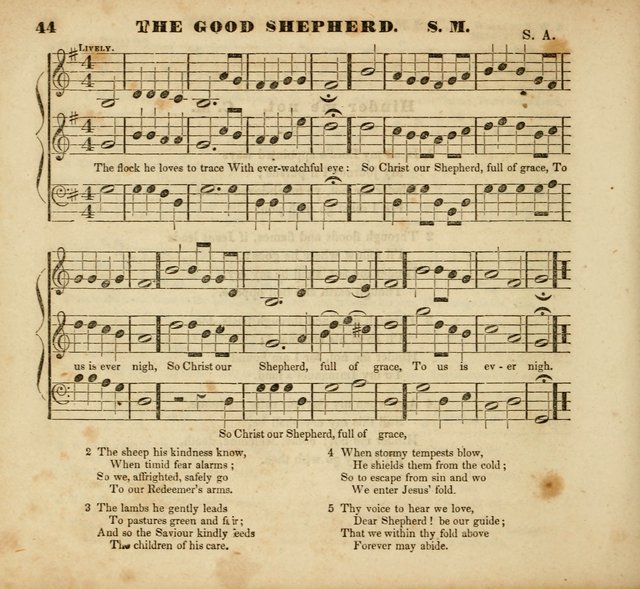 The Musical Repository.: being a collection of popular music, principally original, and adapted to the use of Sabbath-schools, and other juvenile institutions (6th ed.) page 44