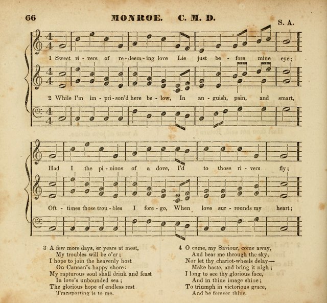 The Musical Repository.: being a collection of popular music, principally original, and adapted to the use of Sabbath-schools, and other juvenile institutions (6th ed.) page 66