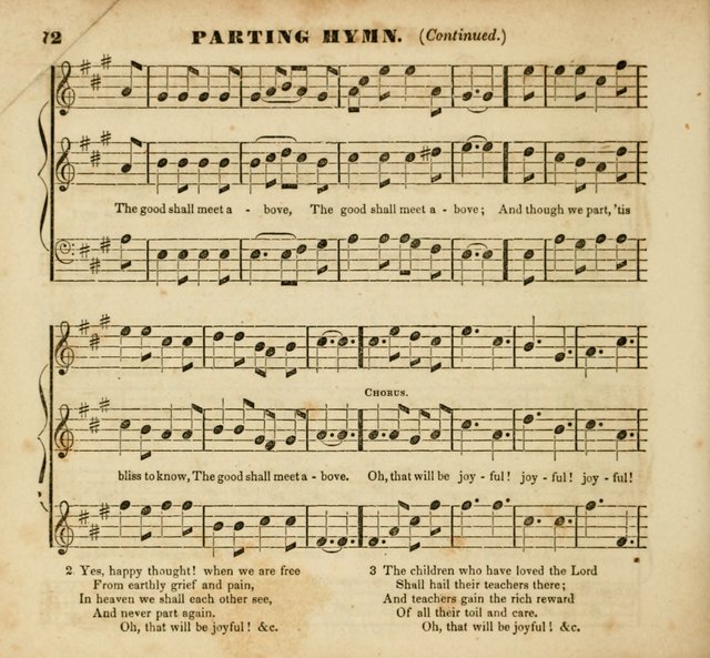 The Musical Repository.: being a collection of popular music, principally original, and adapted to the use of Sabbath-schools, and other juvenile institutions (6th ed.) page 72