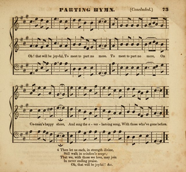 The Musical Repository.: being a collection of popular music, principally original, and adapted to the use of Sabbath-schools, and other juvenile institutions (6th ed.) page 73