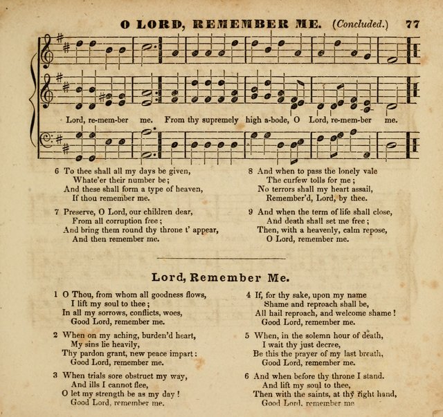 The Musical Repository.: being a collection of popular music, principally original, and adapted to the use of Sabbath-schools, and other juvenile institutions (6th ed.) page 77