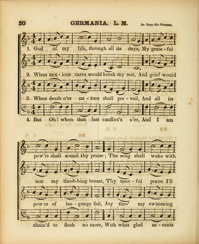 Mission Songs: a collection of hymns and music, designed for Sabbath schools page 20