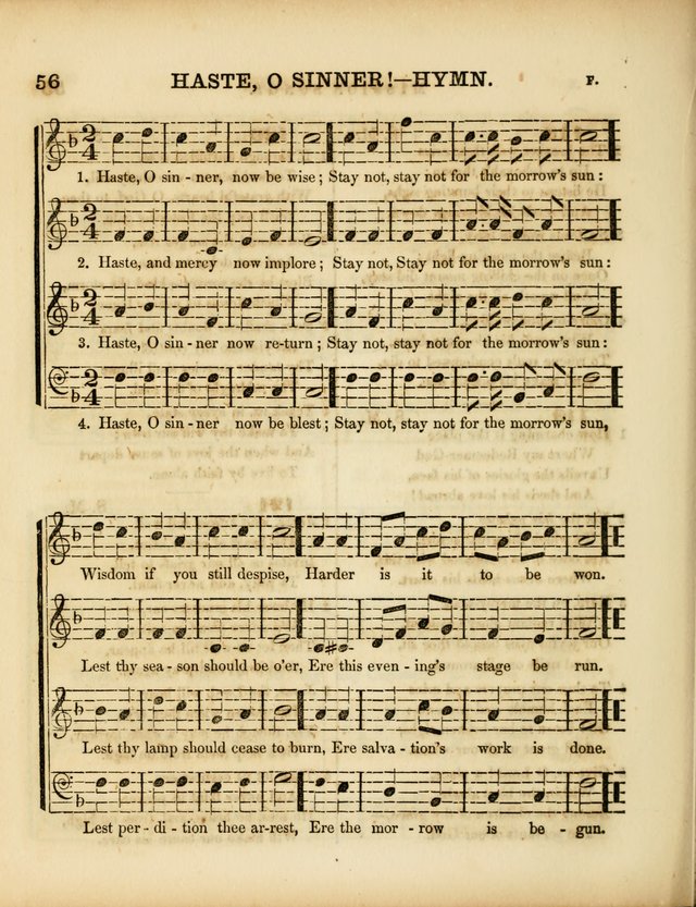 Mission Songs: a collection of hymns and music, designed for Sabbath schools page 56