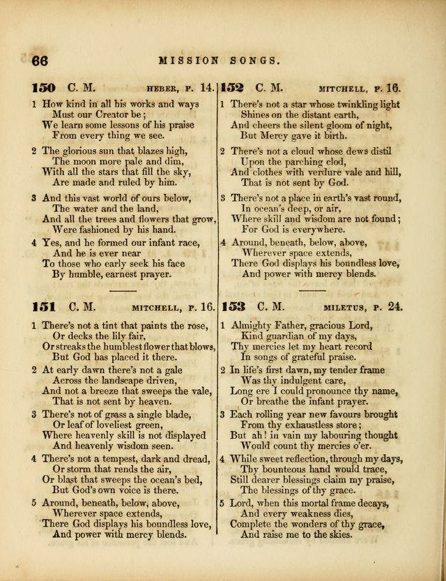 Mission Songs: a collection of hymns and music, designed for Sabbath schools page 66