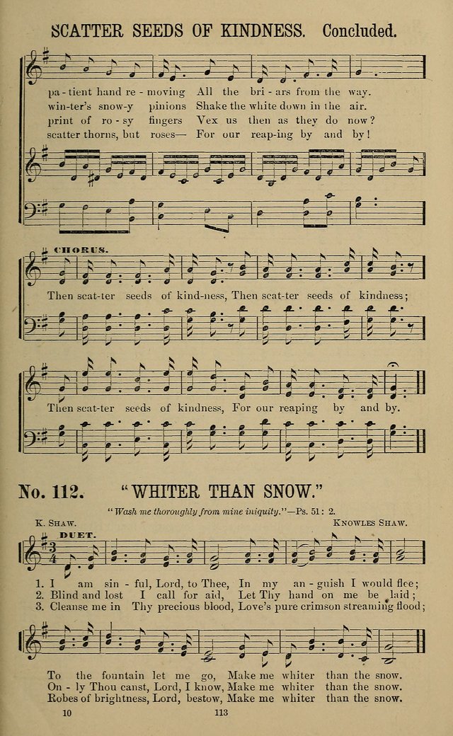 The Morning Star: a collection of new sacred songs, for the Sunday school, prayer meeting, and the social circle page 114