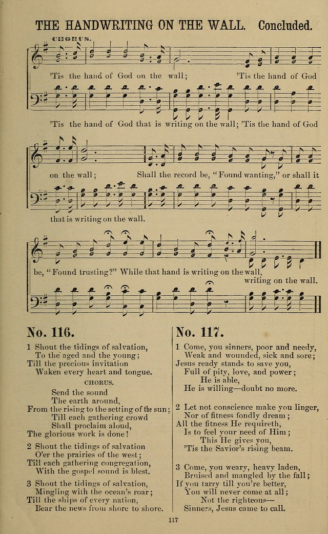 The Morning Star: a collection of new sacred songs, for the Sunday school, prayer meeting, and the social circle page 118