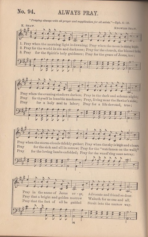 The Morning Star: a collection of new sacred songs, for the Sunday school, prayer meeting, and the social circle page 95