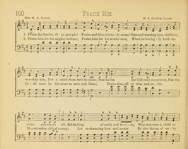 Minnetonka Songs: for Sabbath Schools, compiled especially for the Minnetonka Sabbath-School Assembly page 100