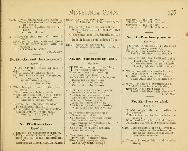 Minnetonka Songs: for Sabbath Schools, compiled especially for the Minnetonka Sabbath-School Assembly page 125