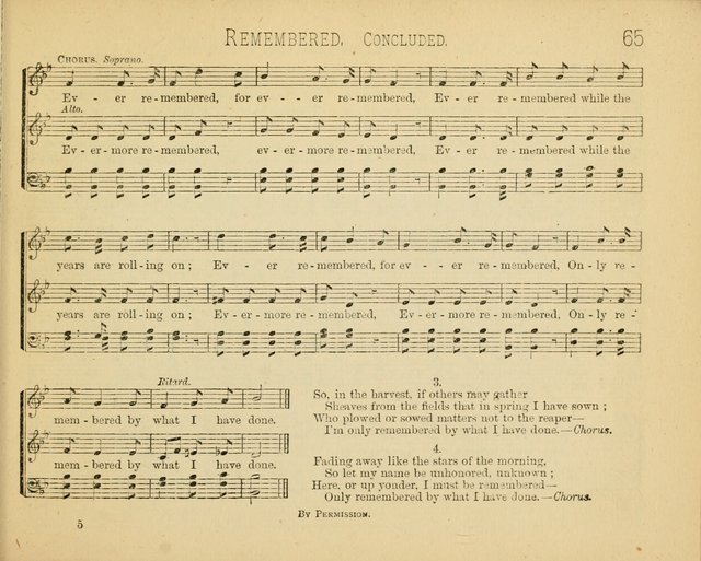 Minnetonka Songs: for Sabbath Schools, compiled especially for the Minnetonka Sabbath-School Assembly page 65