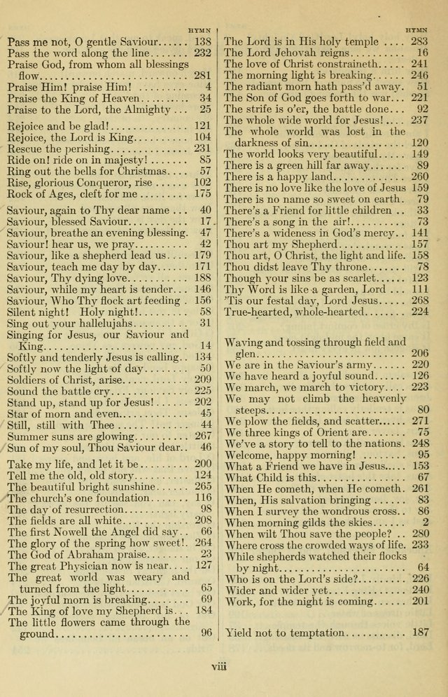 The Methodist Sunday School Hymnal page 13