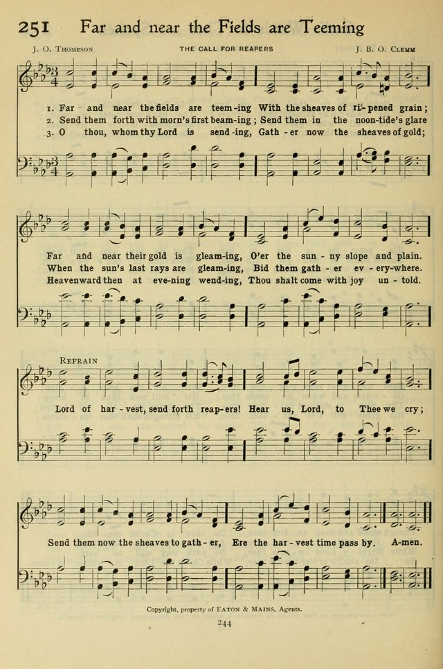 The Methodist Sunday School Hymnal page 257