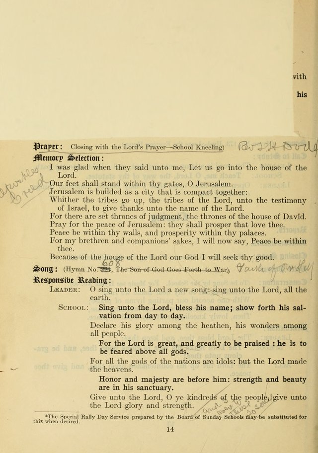 The Methodist Sunday School Hymnal page 305