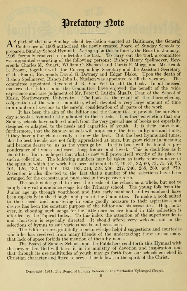 The Methodist Sunday School Hymnal page 7