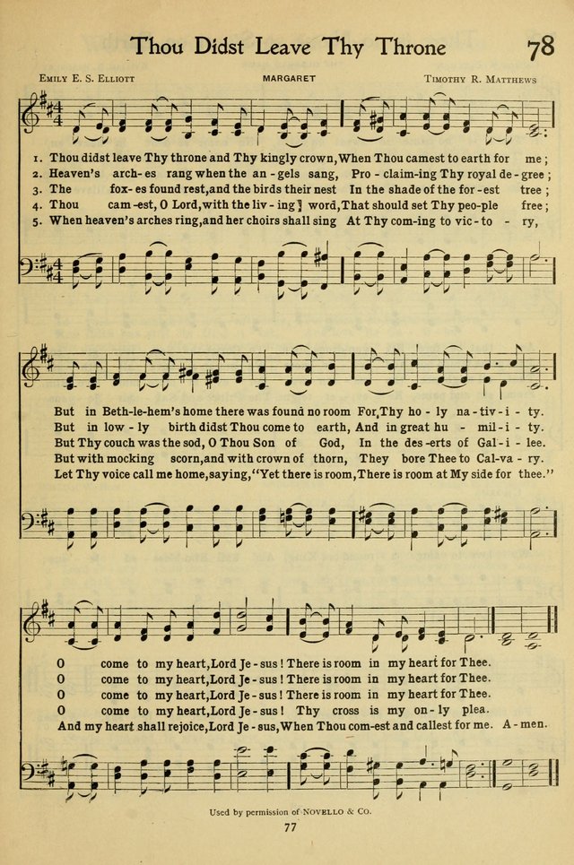 The Methodist Sunday School Hymnal page 90