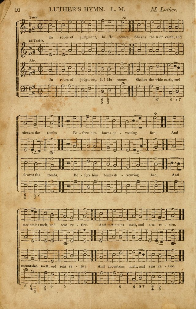 Musica Sacra: or, Springfield and Utica Collections United: consisting of Psalm and hymn tunes, anthems, and chants (2nd revised ed.) page 10