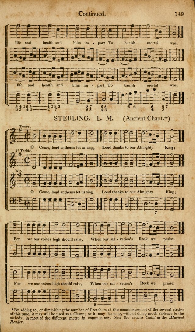 Musica Sacra: or, Springfield and Utica Collections United: consisting of Psalm and hymn tunes, anthems, and chants (2nd revised ed.) page 149