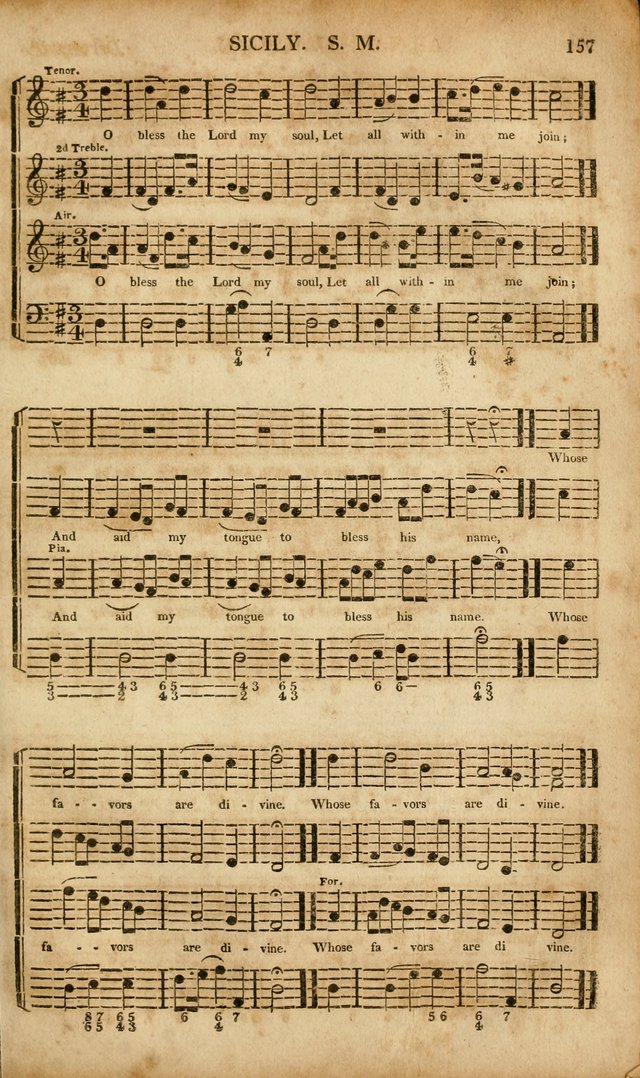 Musica Sacra: or, Springfield and Utica Collections United: consisting of Psalm and hymn tunes, anthems, and chants (2nd revised ed.) page 157