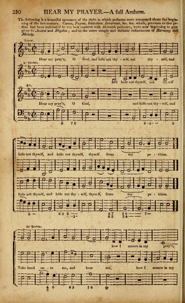 Musica Sacra: or, Springfield and Utica Collections United: consisting of Psalm and hymn tunes, anthems, and chants (2nd revised ed.) page 250