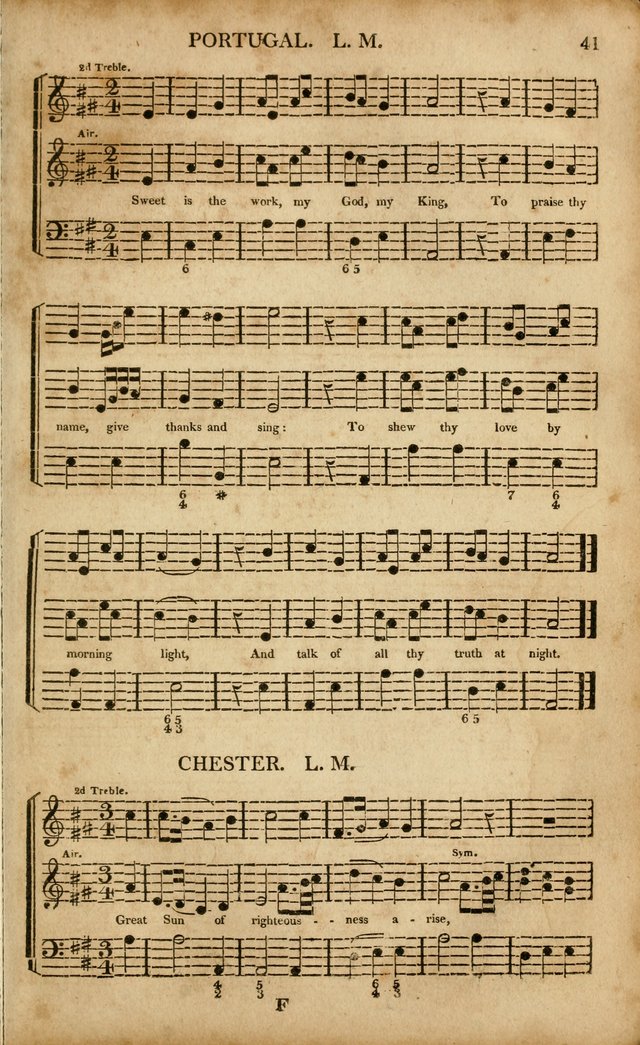 Musica Sacra: or, Springfield and Utica Collections United: consisting of Psalm and hymn tunes, anthems, and chants (2nd revised ed.) page 41