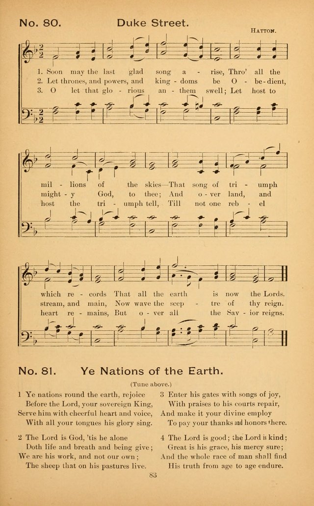 The Missionary Triumph: being a collection of Songs suitable for all kinds of Missionary Serves page 83