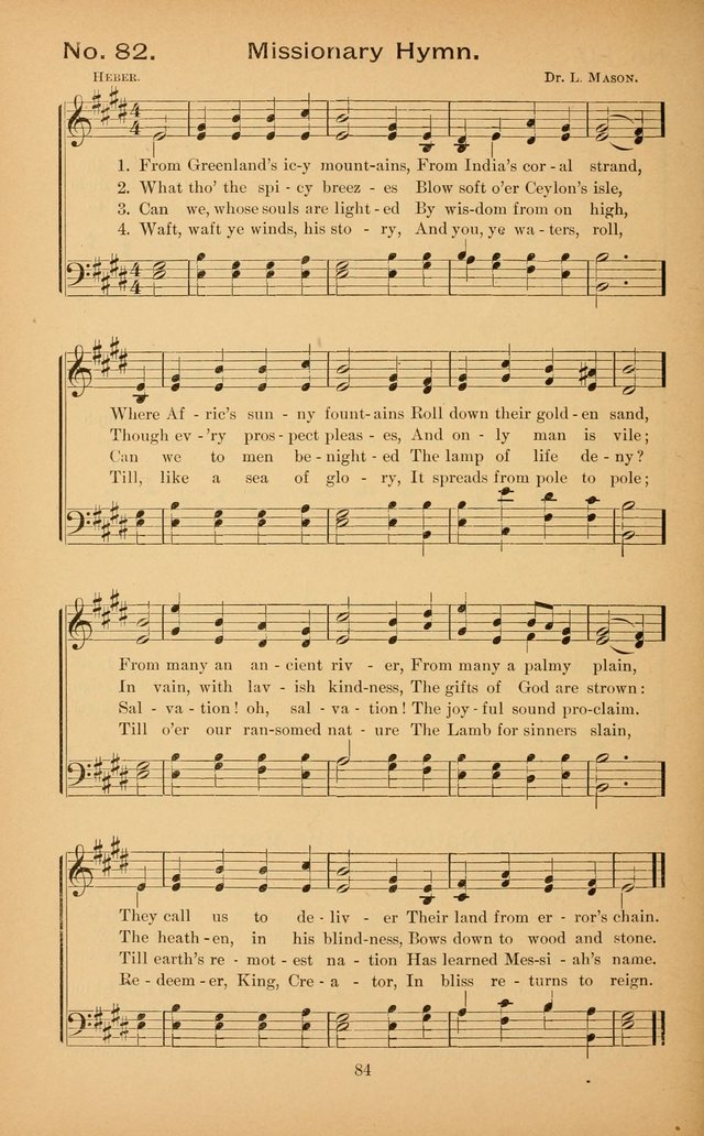 The Missionary Triumph: being a collection of Songs suitable for all kinds of Missionary Serves page 84