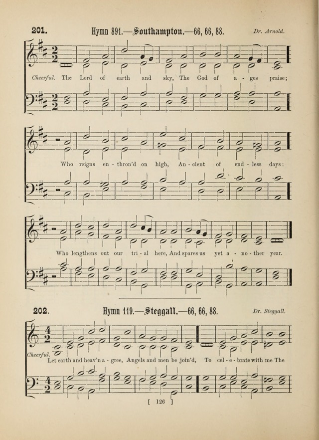 Methodist Tune Book: a collection of tunes adapted to the Methodist Hymn book page 126